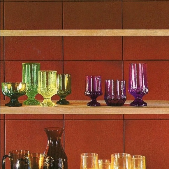 Vintage MCM  Set of 4 Franciscan Madeira by Tiffen Pumpkin Goblets 5.5" - Picture 10 of 10